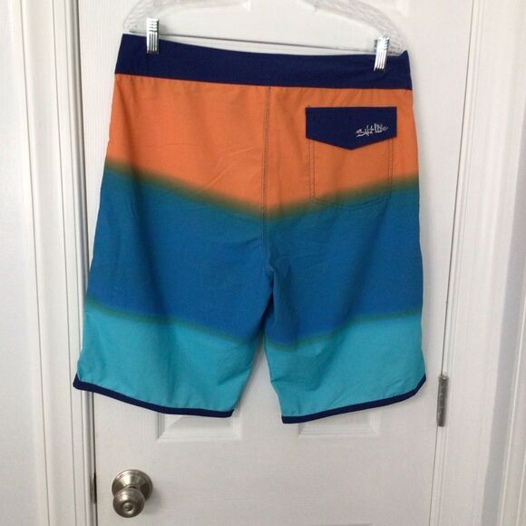 SALT LIFE SLX-QD Board Shorts Size 34, Orange, Blue, Black - Picture 2 of 10